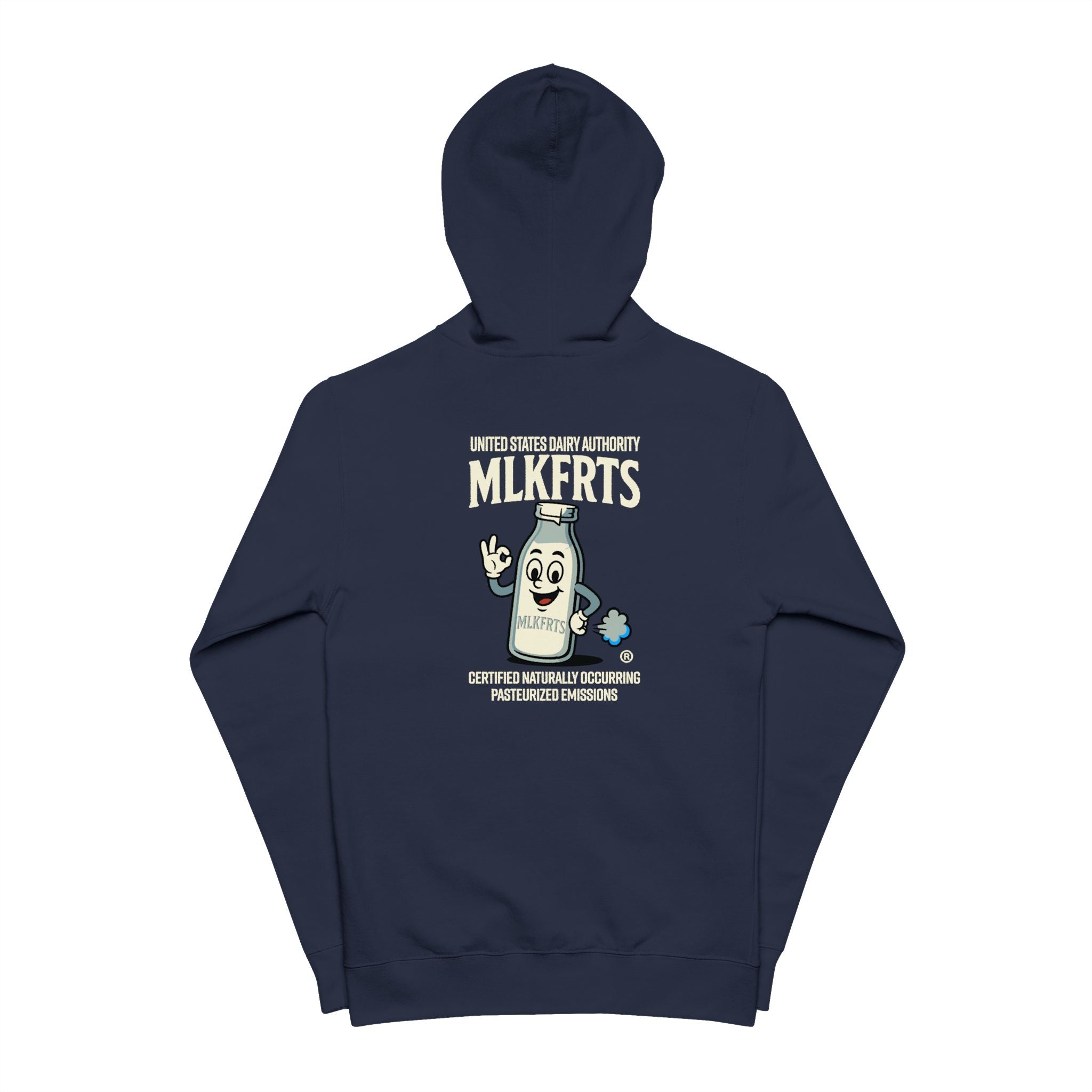 MLKFRTS "Certifiable"  Vintage Milk Jug Zip-Up Hoodie