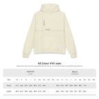 AS Colour 5161 Relax Hood size chart with width and length measurements