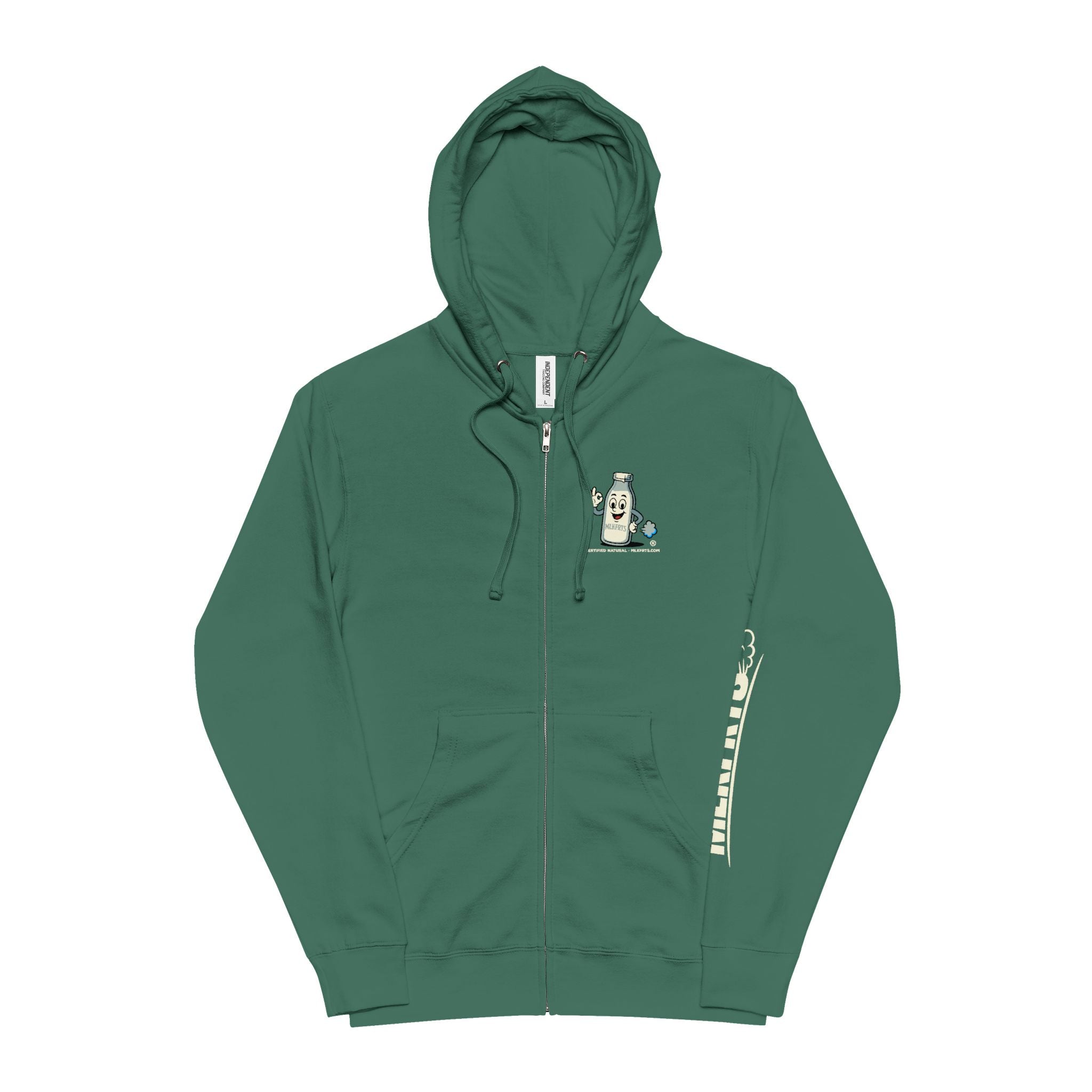 MLKFRTS "Certifiable"  Vintage Milk Jug Zip-Up Hoodie