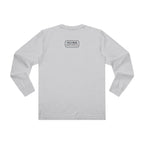 Peculiar Gas Station Long Sleeve Tee in Ash, back with the Field Issue stamp on the upper back