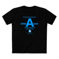 MLKFRTS Grade A Fully Compliant tee in Black, front view with the bright 2% blue Grade A compliance notice
