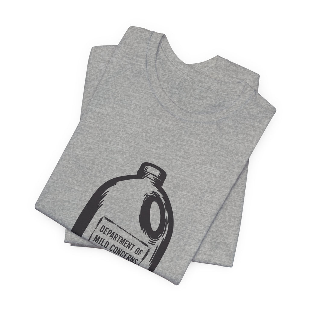 Folded Athletic Heather t-shirt showing the print