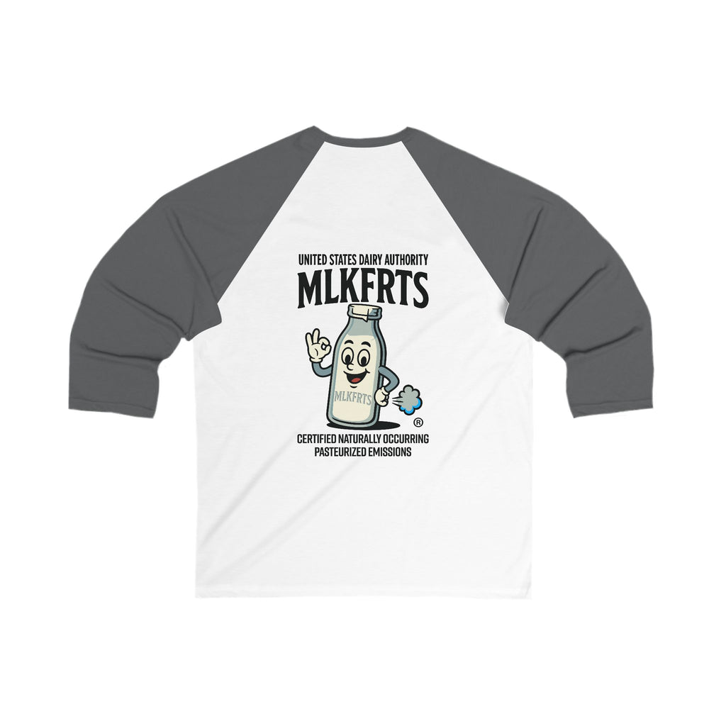 MLKFRTS "Certifiable" Vintage Milk Jug  Raglan 3/4 Sleeve Tee