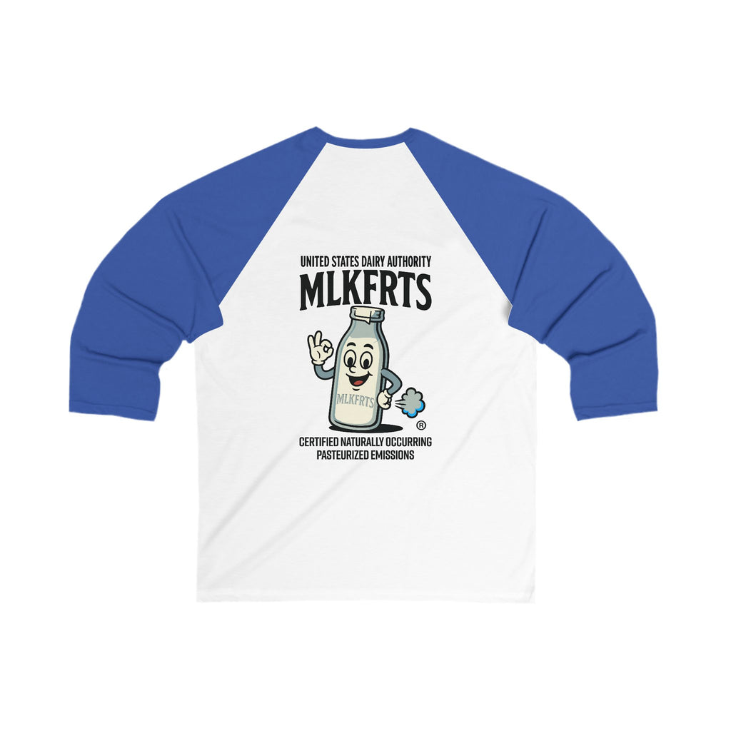 MLKFRTS "Certifiable" Vintage Milk Jug  Raglan 3/4 Sleeve Tee