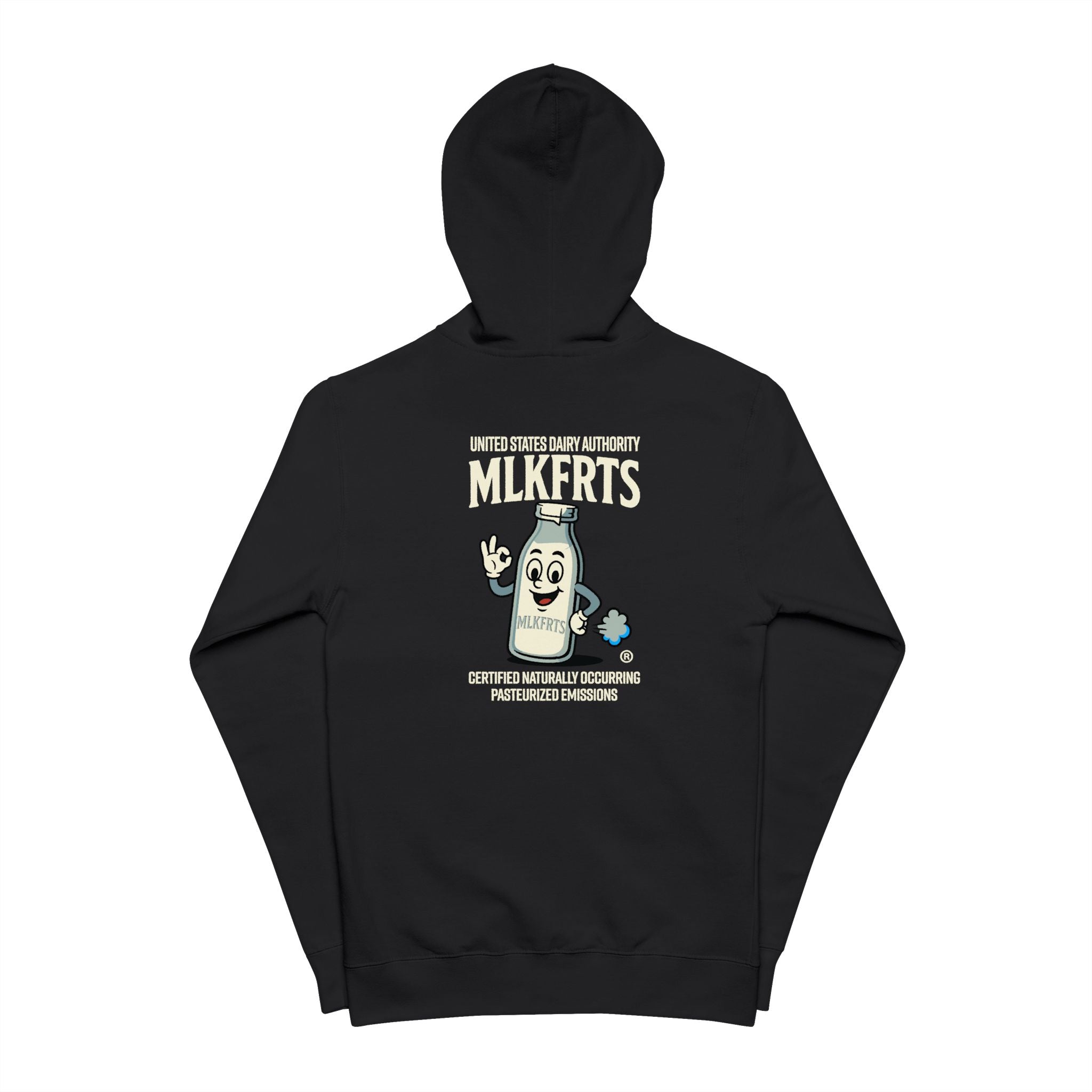 MLKFRTS "Certifiable"  Vintage Milk Jug Zip-Up Hoodie