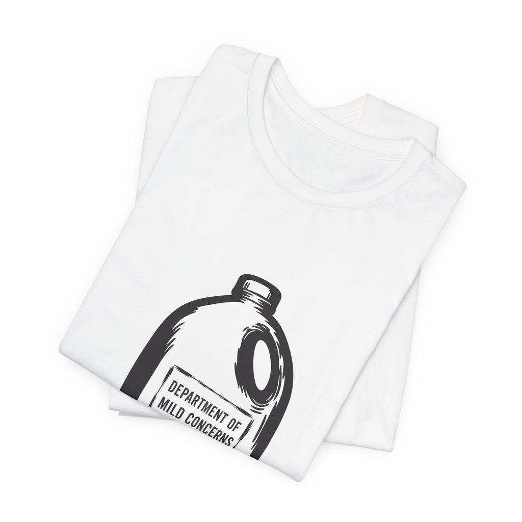 Folded White t-shirt showing the print