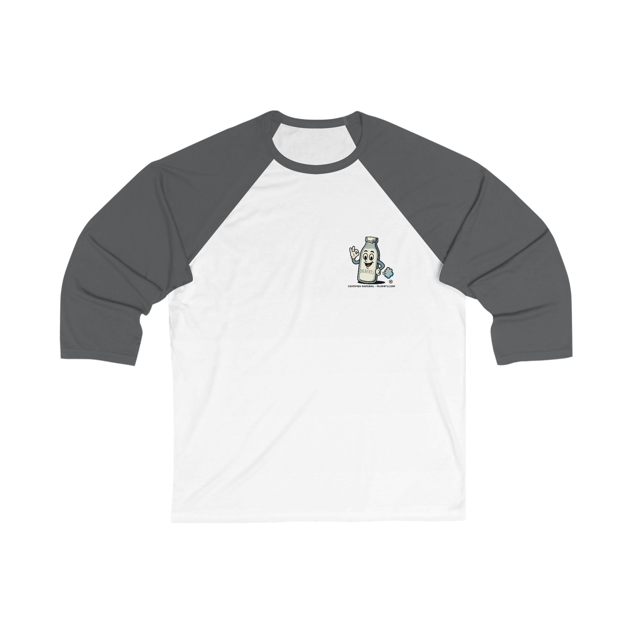 MLKFRTS "Certifiable" Vintage Milk Jug  Raglan 3/4 Sleeve Tee