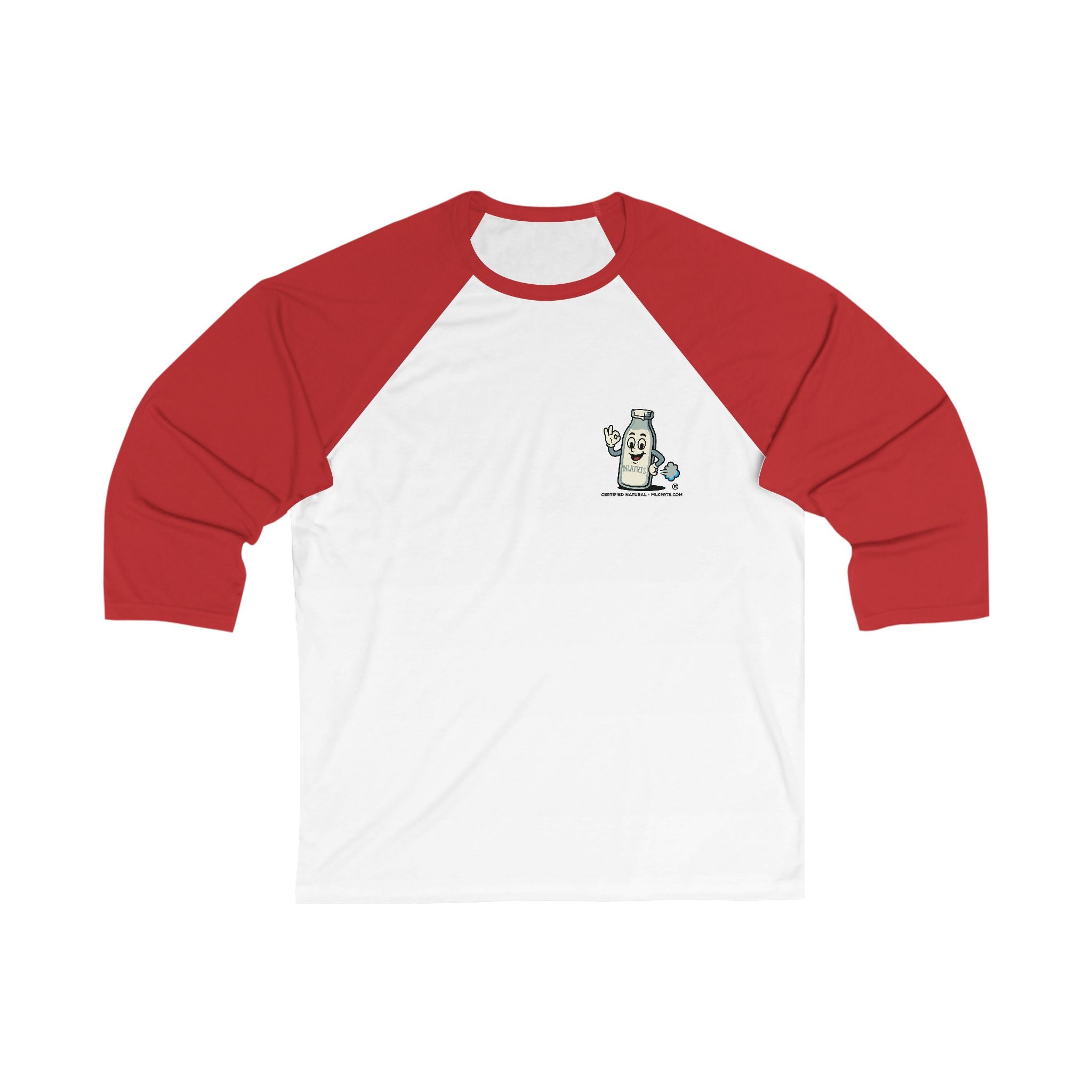 MLKFRTS "Certifiable" Vintage Milk Jug  Raglan 3/4 Sleeve Tee