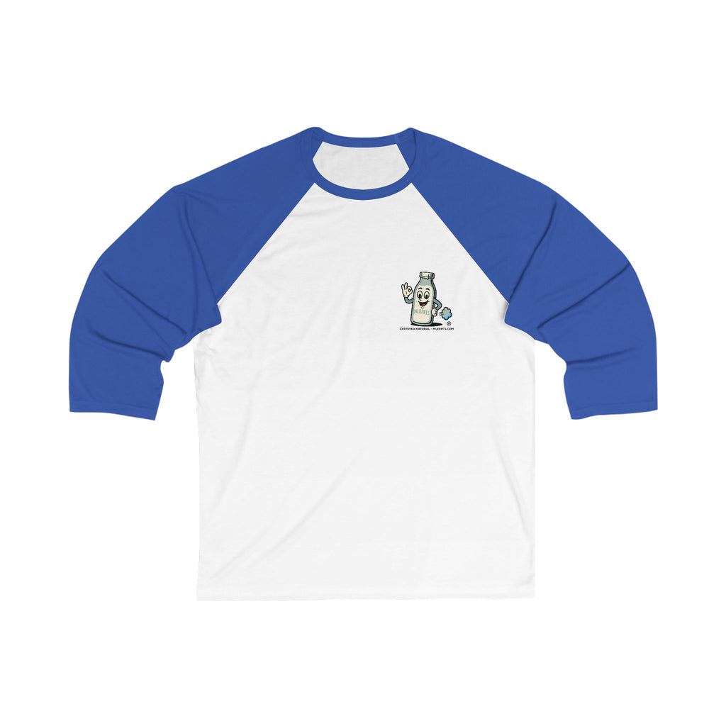 MLKFRTS "Certifiable" Vintage Milk Jug  Raglan 3/4 Sleeve Tee