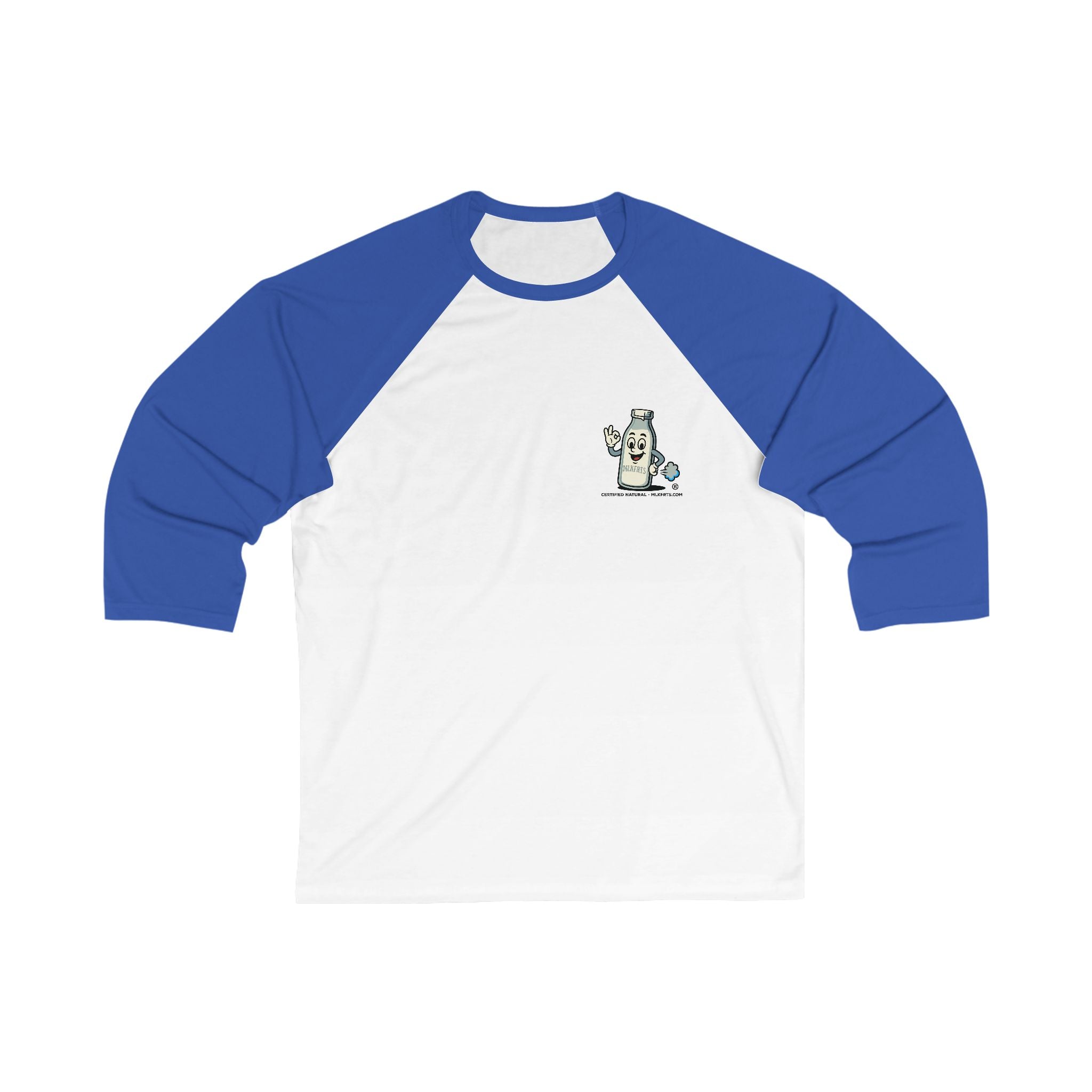 MLKFRTS "Certifiable" Vintage Milk Jug  Raglan 3/4 Sleeve Tee