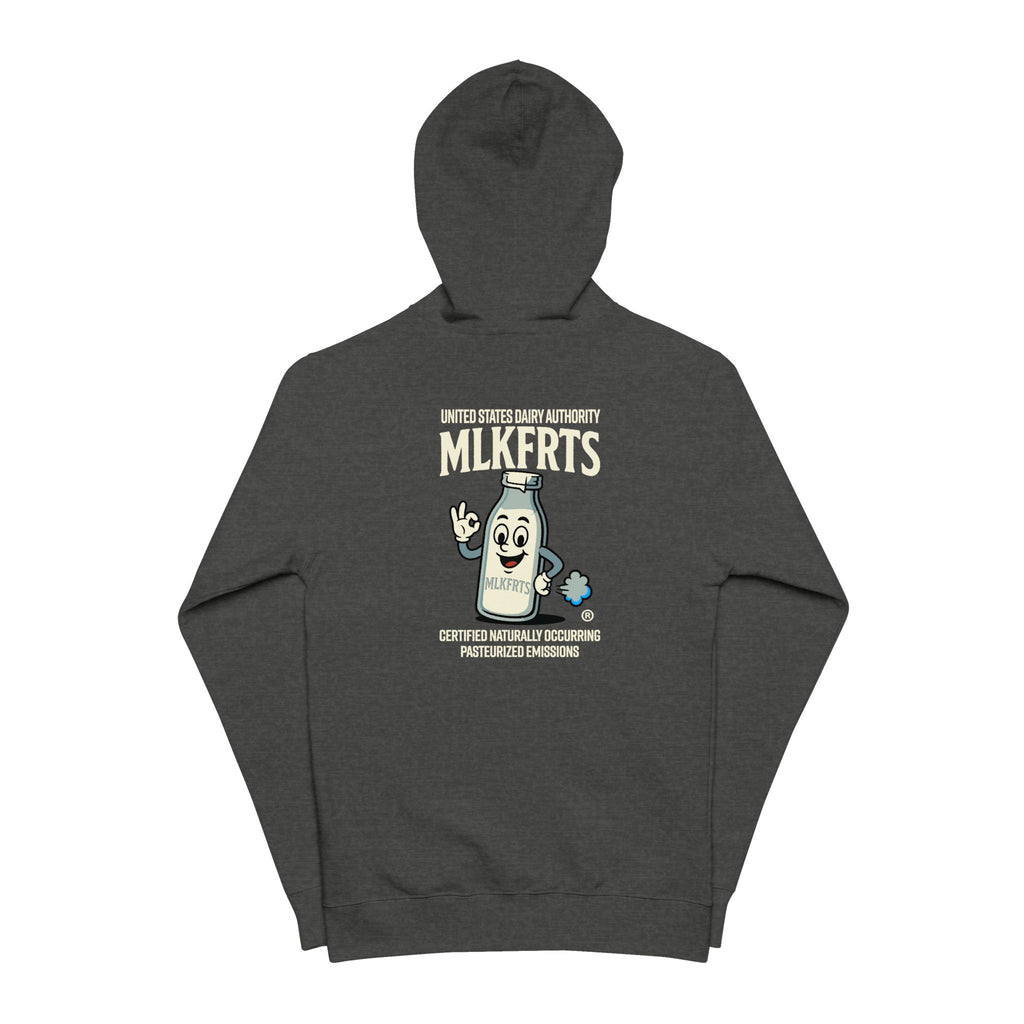 MLKFRTS "Certifiable"  Vintage Milk Jug Zip-Up Hoodie