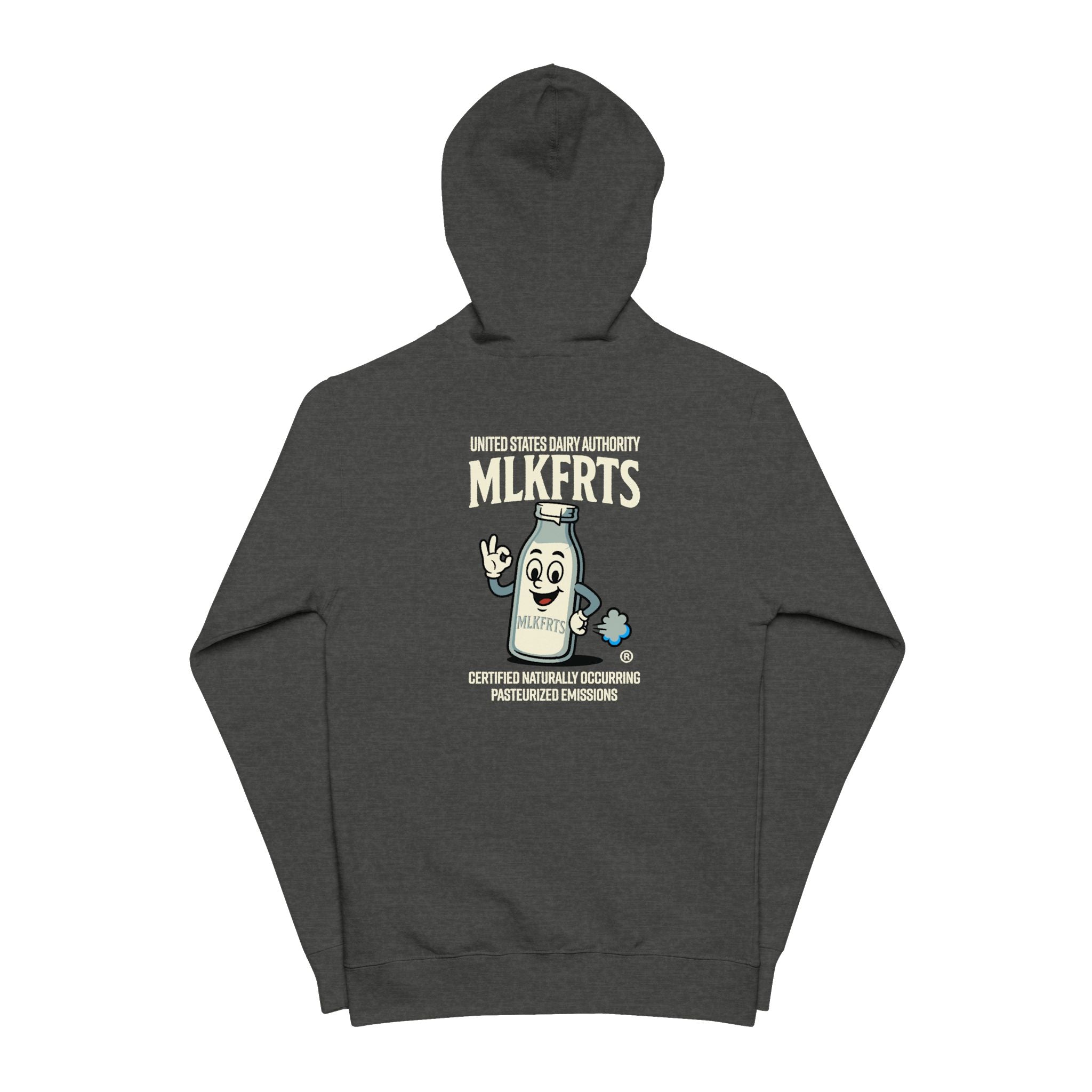 MLKFRTS "Certifiable"  Vintage Milk Jug Zip-Up Hoodie