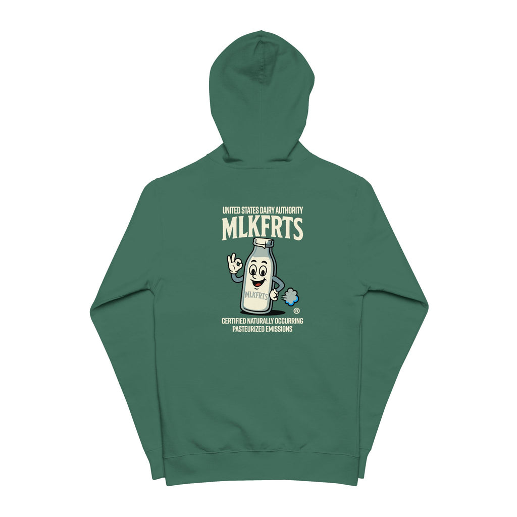 MLKFRTS "Certifiable"  Vintage Milk Jug Zip-Up Hoodie